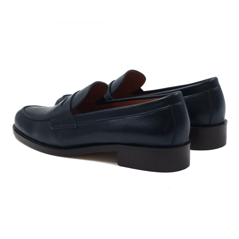 vue arriere mocassins femme cuir bleu jules & jenn