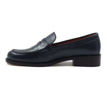 vue interieur mocassins femme cuir bleu jules & jenn