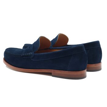 vue arriere mocassins urbains cuir daim bleu jules & jenn