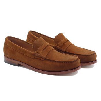 mocassins urbains cuir daim cognac jules & jenn