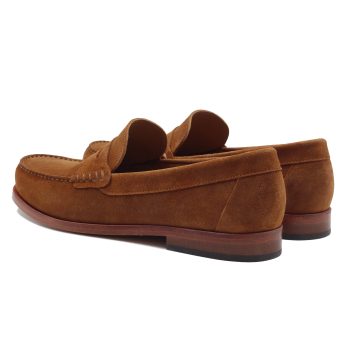 vue arriere mocassins urbains cuir daim cognac jules & jenn