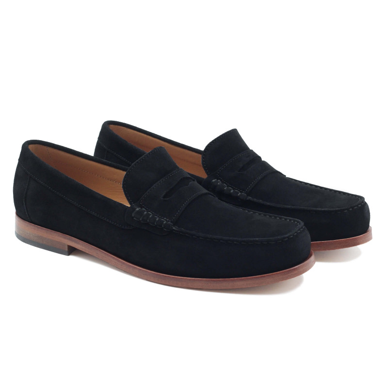 mocassins urbains cuir daim noir jules & jenn