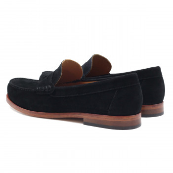 vue arriere mocassins urbains cuir daim noir jules & jenn