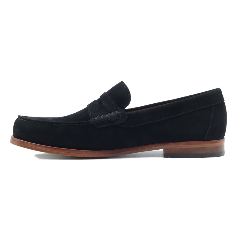 vue interieur mocassins urbains cuir daim noir jules & jenn