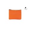 pochette cuir graine upcycle orange petit modele jules & jenn