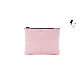 pochette cuir graine upcycle rose petit modele jules & jenn