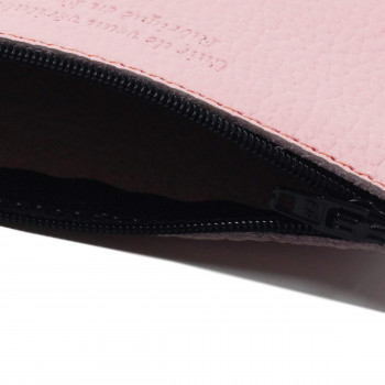 vue interieur pochette cuir graine upcycle rose petit modele jules & jenn