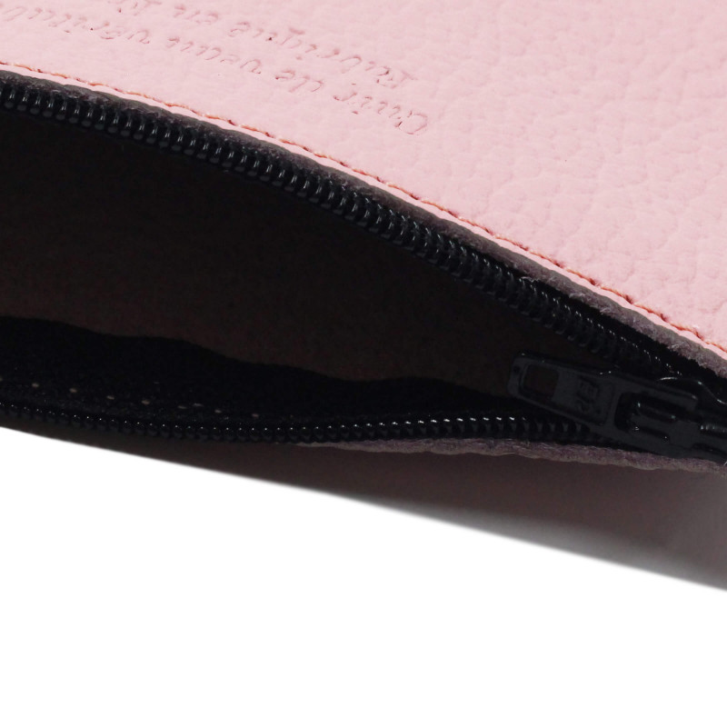 vue interieur pochette cuir graine upcycle rose petit modele jules & jenn