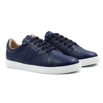 baskets made in france cuir graine bleu jules & jenn