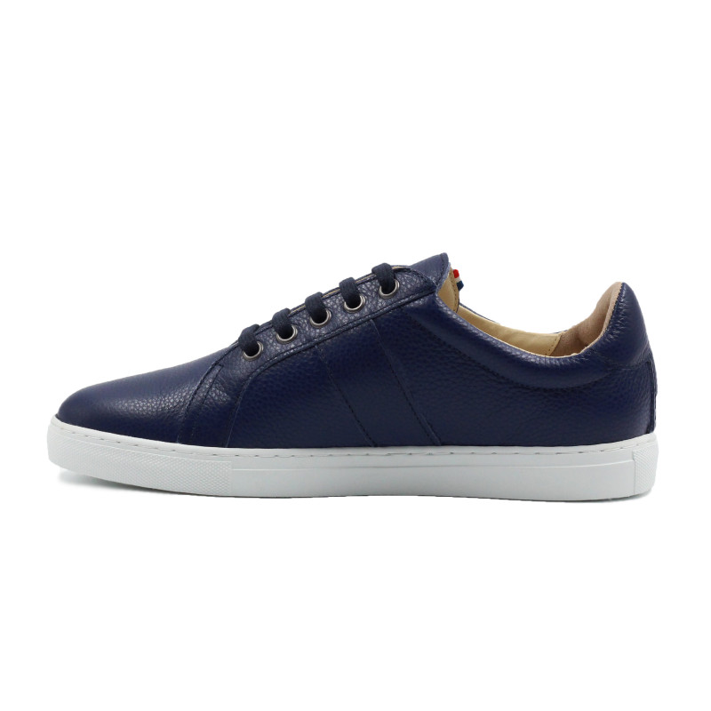 vue interieur baskets made in france cuir graine bleu jules & jenn