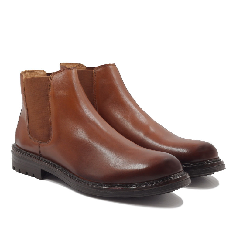 chelsea boots basses cuir cognac jules & jenn