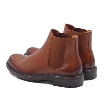vue arriere chelsea boots basses cuir cognac jules & jenn