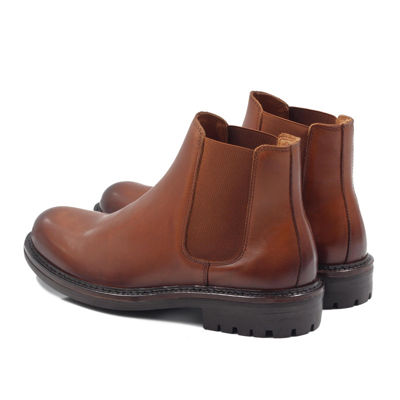 vue arriere chelsea boots basses cuir cognac jules & jenn