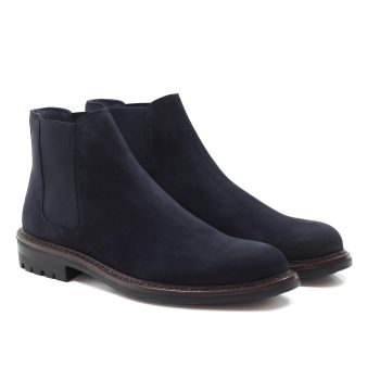 chelsea boots basses cuir nubuck bleu jules & jenn