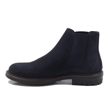 vue interieur chelsea boots basses cuir nubuck bleu jules & jenn