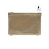 pochette cuir upcycle graine metallise dore jules & jenn