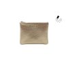 pochette cuir upcycle graine metallise dore petit modele jules & jenn