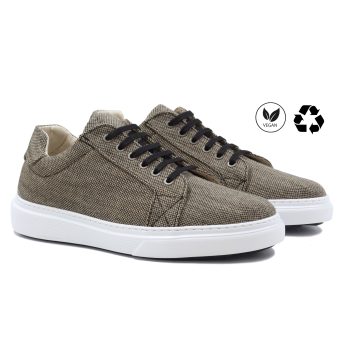 baskets homme toile recyclee beige noir jules & jenn