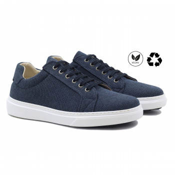 baskets homme toile recyclee bleu noir jules & jenn