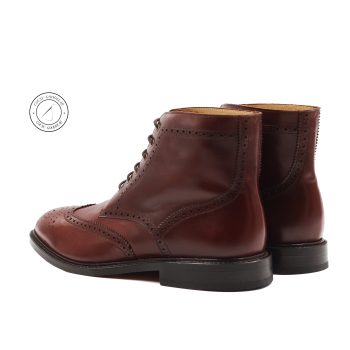 vue arriere boots cousu goodyear cuir cognac jules & jenn