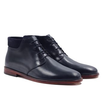 bottillons courts homme cuir bleu jules & jenn