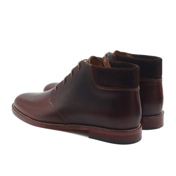 vue arriere bottillons courts homme cuir cognac jules & jenn