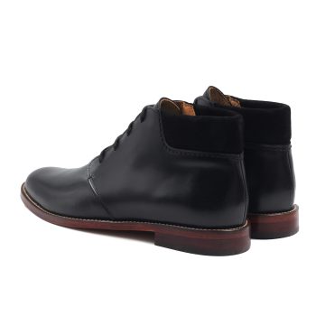 vue arriere bottillons courts homme cuir noir jules & jenn