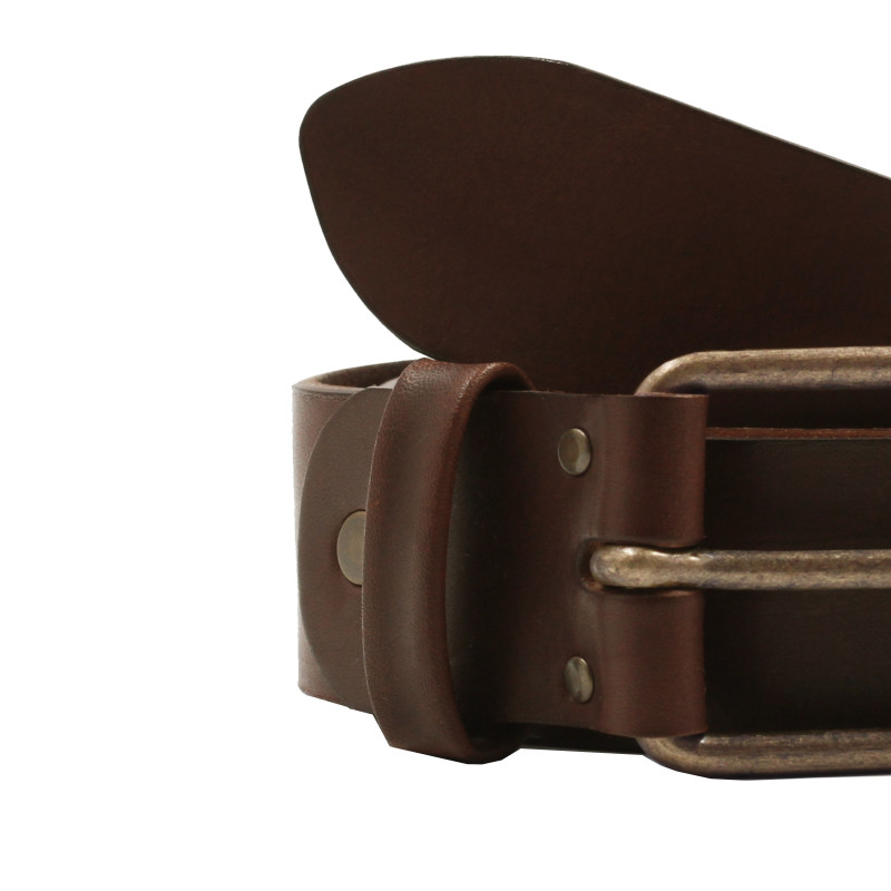 vue serree ceinture week-end cuir marron jules & jenn
