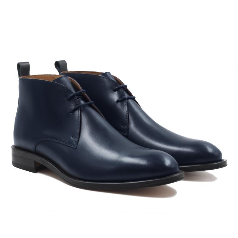 desert boots cuir bleu jules & jenn