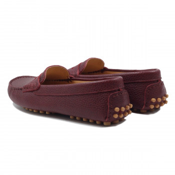 vue arriere mocassins cuir graine bordeaux jules & jenn