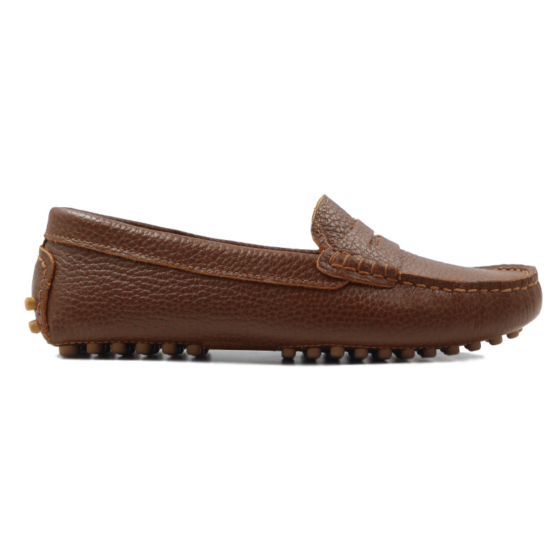 vue exterieur mocassins cuir graine marron jules & jenn
