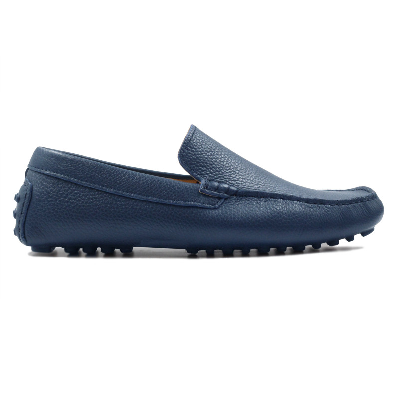 vue exterieur mocassins homme cuir graine bleu jules & jenn