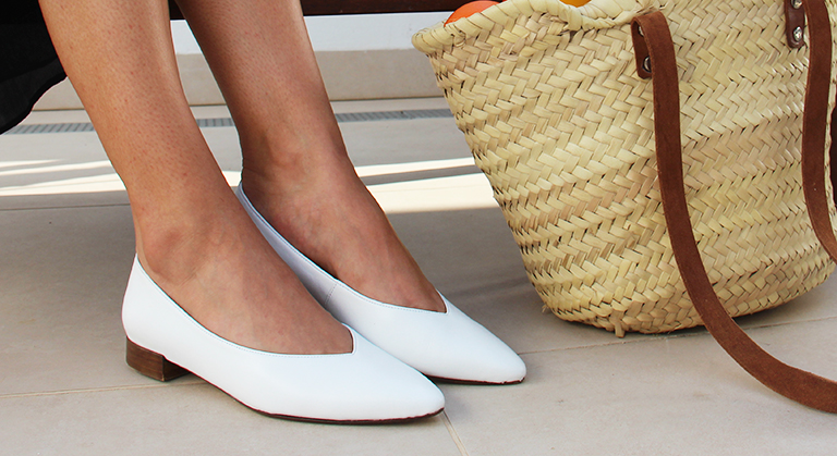 ballerines cuir blanc jules & jenn