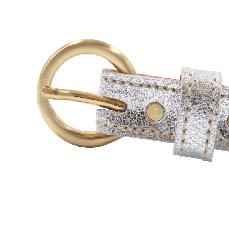 vue boucle ceinture boucle or cuir metallise argente