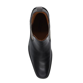 vue dessus chelsea boots cuir noir gris jules & jenn
