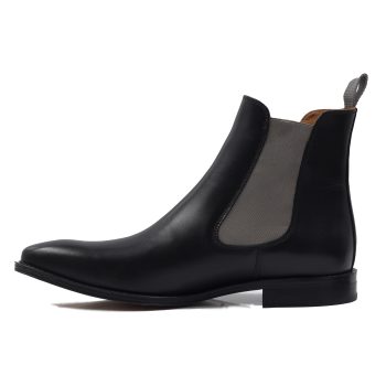 vue interieur chelsea boots cuir noir gris jules & jenn