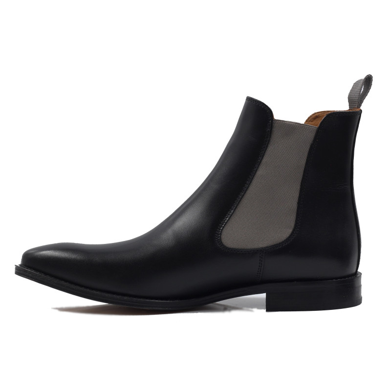 vue interieur chelsea boots cuir noir gris jules & jenn