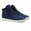 baskets montantes made in france cuir graine bleu jules & jenn