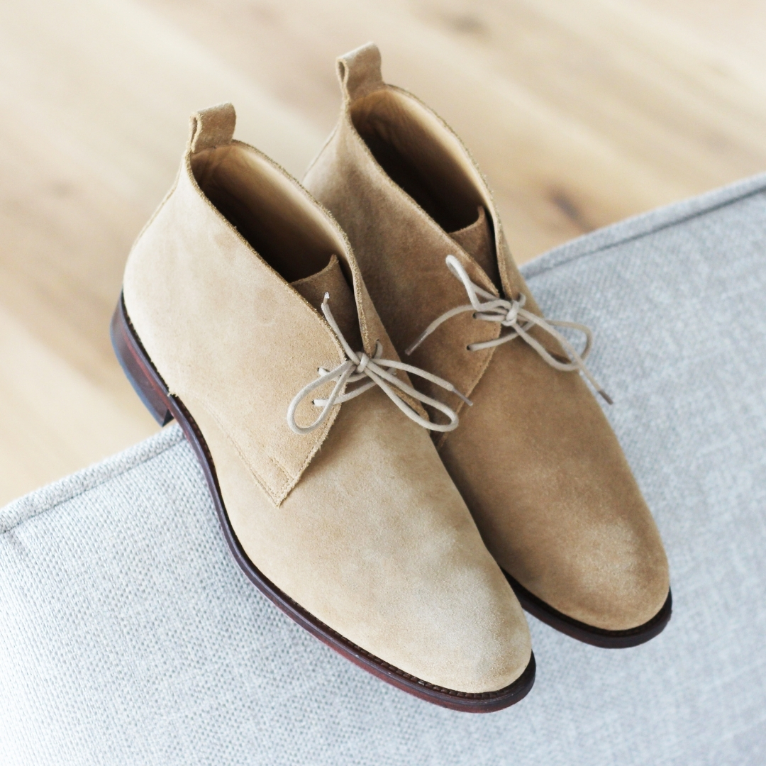desert boots cuir daim beige jules & jenn