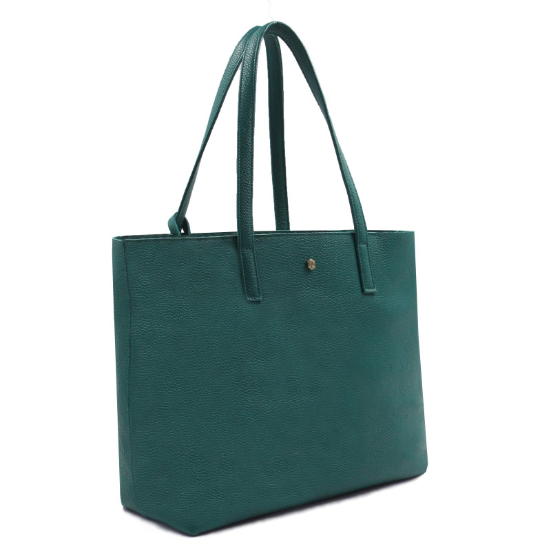 sac cabas cuir souple graine vert jules & jenn