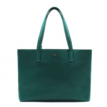 vue avant sac cabas cuir souple graine vert jules & jenn