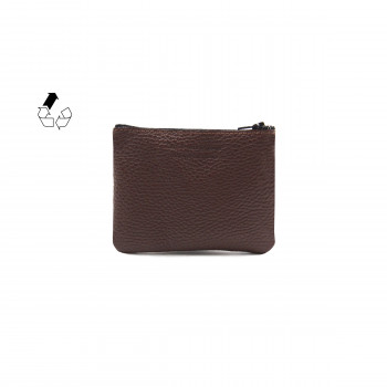 vue arriere pochette cuir graine upcycle marron petit modele jules & jenn