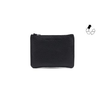 pochette cuir graine upcycle noir petit modele jules & jenn