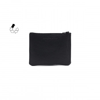 vue arriere pochette cuir graine upcycle noir petit modele jules & jenn