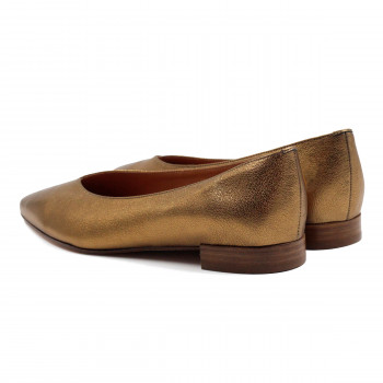 vue arriere ballerines cuir metallise bronze jules & jenn
