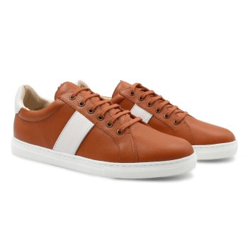 basket MIF cuir graine cognac blanc jules & jenn