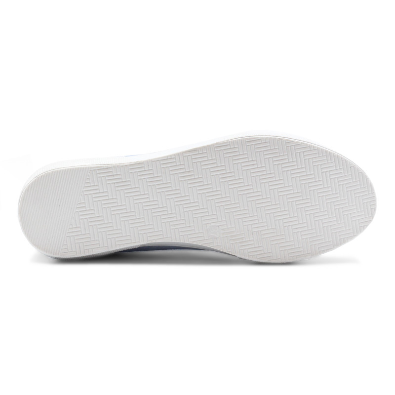 vue dessous baskets scratch cuir blanc & metallise rose jules & jenn