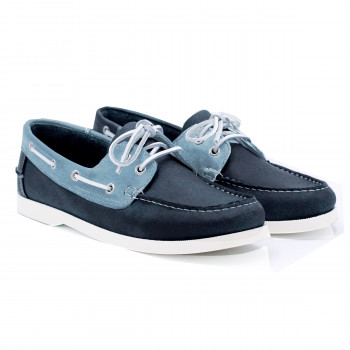 chaussures bateau cuir bleu bleu clair jules & jenn