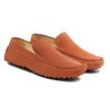 mocassins cuir daim orange jules & jenn