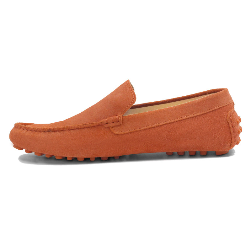vue interieur mocassins cuir daim orange jules & jenn